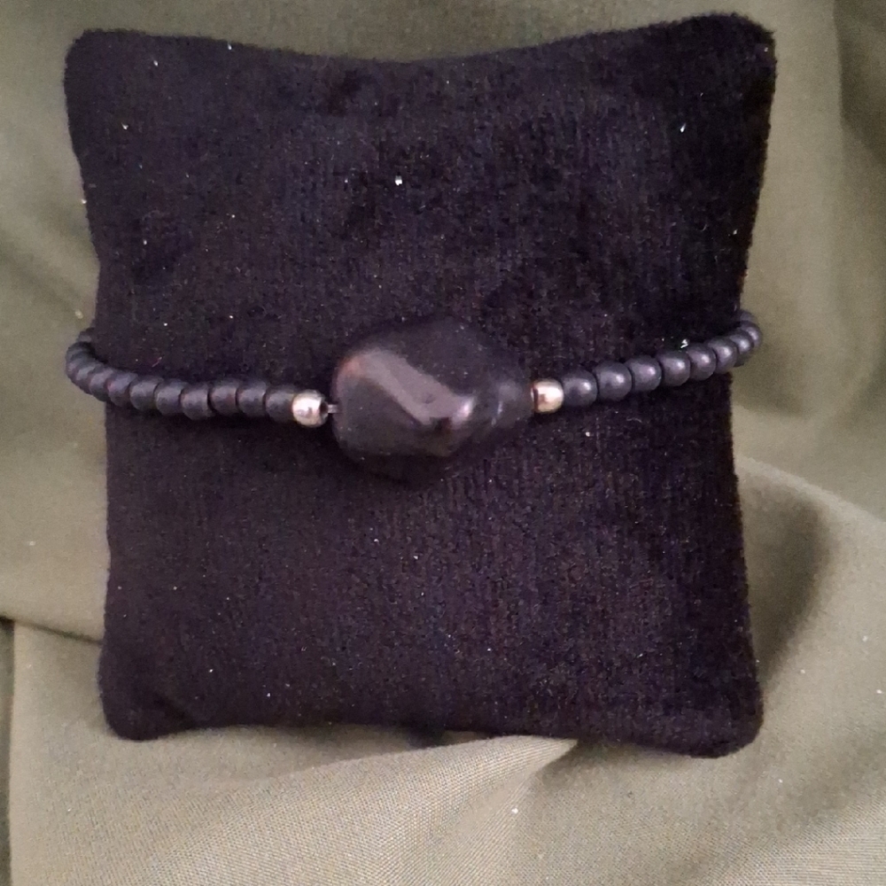 Paparazzi Black Beaded Bracelet
